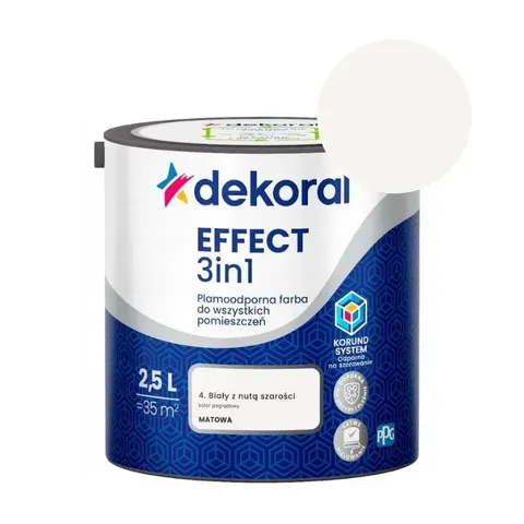 DEKORAL Farba EFFECT 3in1 biały z nutą szarości 2,5L