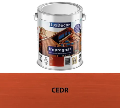 LUXDECOR Impregnat dekoracyjno-ochronny cedr 4,5L