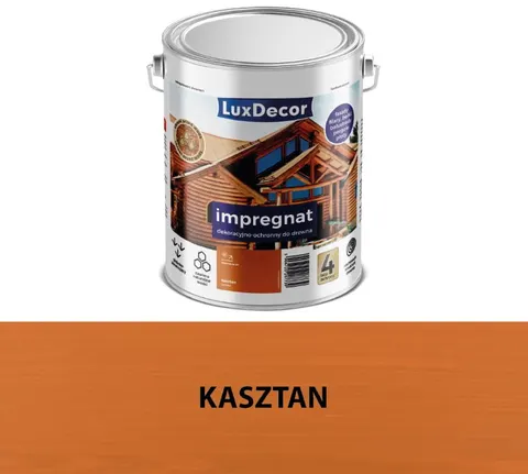 LUXDECOR Impregnat dekoracyjno-ochronny kasztan 4,5L