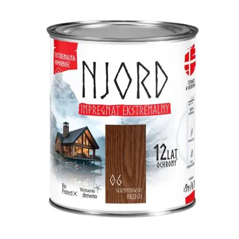 Impregnat ekstremalny do drewna Njord 5l skandynawski orzech