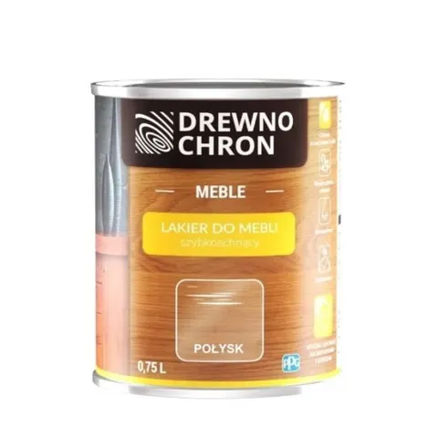 DREWNOCHRON Lakier do mebli bezbarwny połysk 0,75L