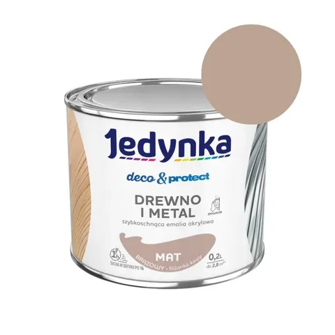 JEDYNKA Deco & Protect Drewno i Metal Mat 0,2L brązowy