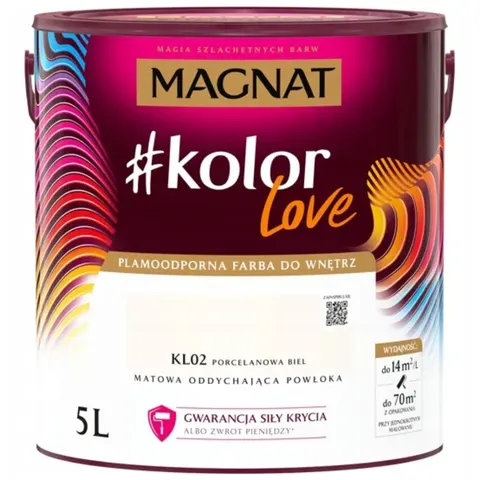 MAGNAT Farba #kolorLove KL02 porcelanowa biel 5L