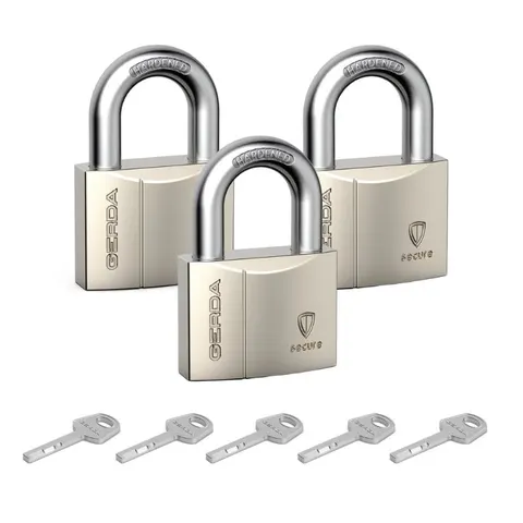 GERDA Zestaw 3x kłódka wzmocniona pałąkowa SECURE S40