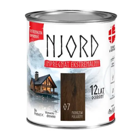 Impregnat ekstremalny do drewna Njord 0,75l modrzew polarny