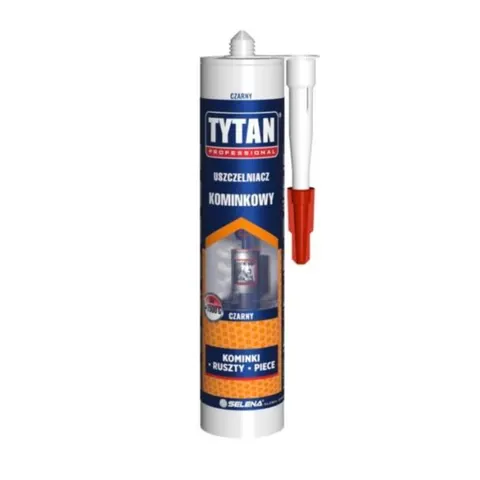 Tytan Uszczelniacz kominkowy 1500°C czarny 280ml
