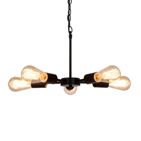 Candellux Lampa wisząca czarna 5x60W E27 Sparta