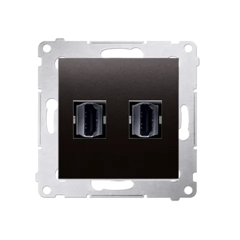 SIMON54 Gniazdo HDMI podwójne (moduł); antracyt