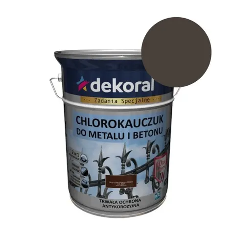 DEKORAL Chlorokauczuk brąz czekoladowy średni RAL 8017 5L