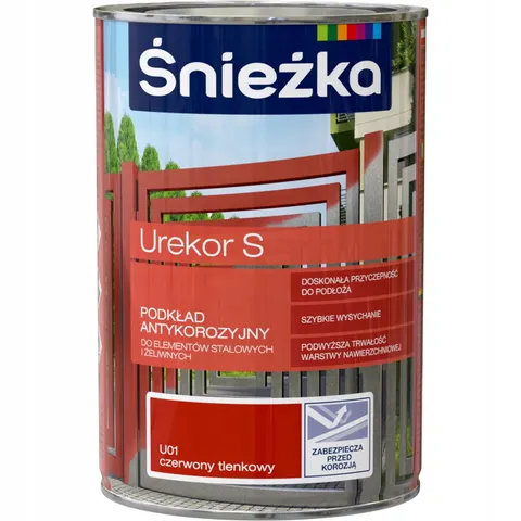 Śnieżka UREKOR S 5l Podkład antykorozyjny CZERWONY