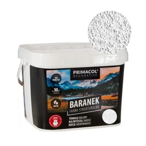 PRIMACOL Farba strukturalna Baranek 10L biały