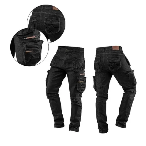 NEO TOOLS Spodnie robocze 5-kieszeniowe DENIM, czarne, r. L