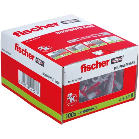 FISCHER Kołek rozporowy DuoPower 6x50 100szt/opak