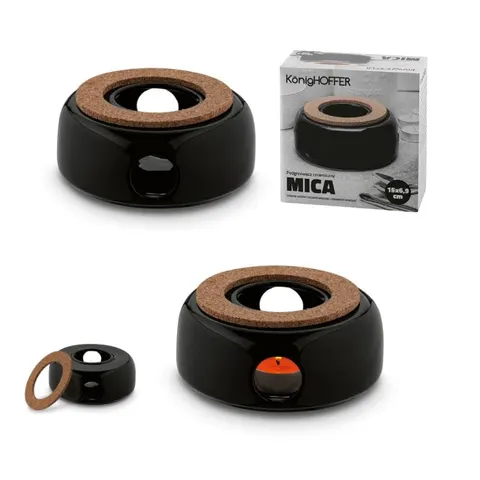 KonigHOFFER Podgrzewacz do dzbanka ceramiczny Mica 15 cm czarny