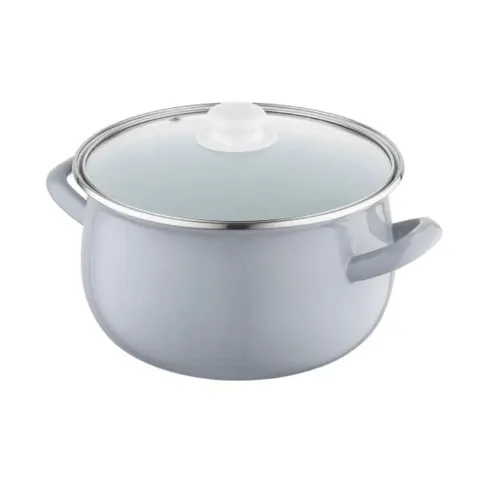 FLORINA Garnek emaliowany Pyza Gris Emalia Pleszew 22 cm 5,3L