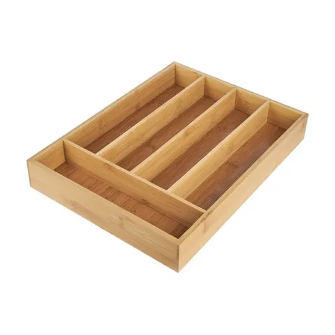 TADAR Wkład do szuflady na sztućce bambusowy 35,5x26,5x5 cm