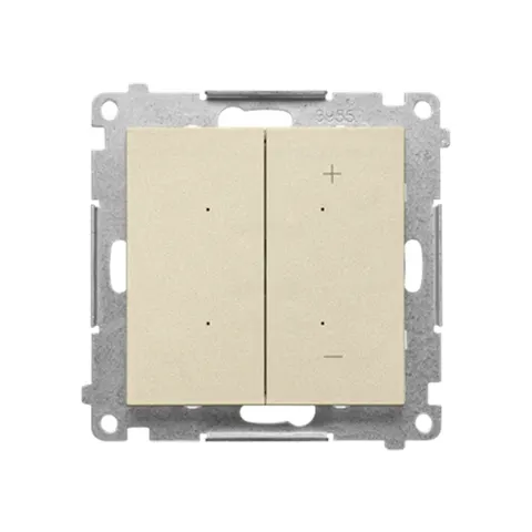 SIMON55 Ściemniacz do LED ściemnialnych, klawiszowy, 15-200 W, 230 V (moduł); Jasnoszary mat; TESL1.01/114; KONTAKT-SIMON