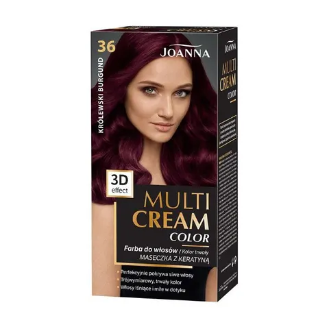 JOANNA MULTI CREAM COLOR Farba do włosów 36 KRÓLEWSKI BURGUND