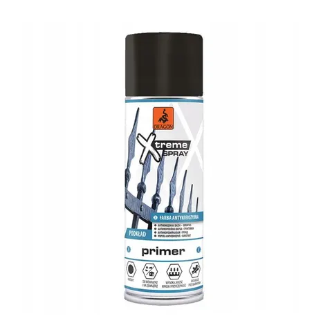 DRAGON Farba antykorozyjna podkładowa SUPER SPRAY 500 ml czarny