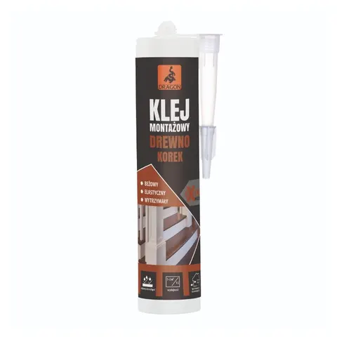 DRAGON Klej montażowy Drewno Korek 280 ml