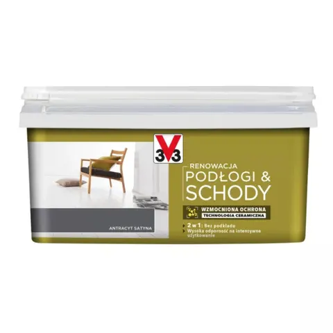 V33 Easy Renowacja Podłogi & Schody Antracyt satyna 2L