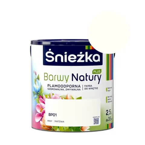 ŚNIEŻKA Barwy Natury Plus 2,5L BP01 Biały