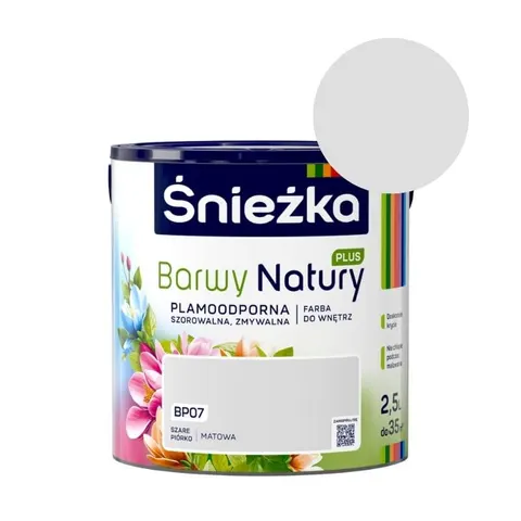 ŚNIEŻKA Barwy Natury Plus 2,5L BP07 Szare Piórko