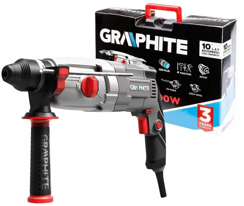 GRAPHITE Młotowiertarka SDS+ 800W, walizka 58G538