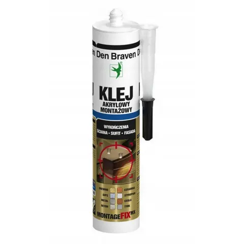 Den Braven Klej Akrylowy Montażowy Biały 300 ml