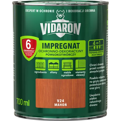 VIDARON Impregnat ochronny powłokotwórczy V24 mahoń 0,7L