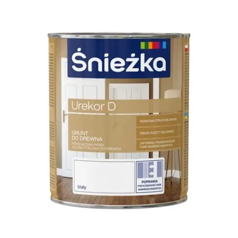 ŚNIEŻKA Grunt do drewna UREKOR D biały 0,8L