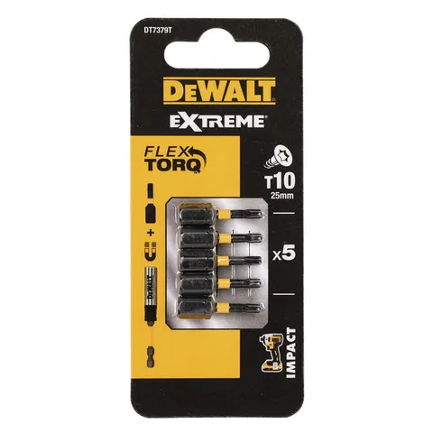 Dewalt DT7379T Końcówki wkrętakowe bity T10 25mm 5szt.