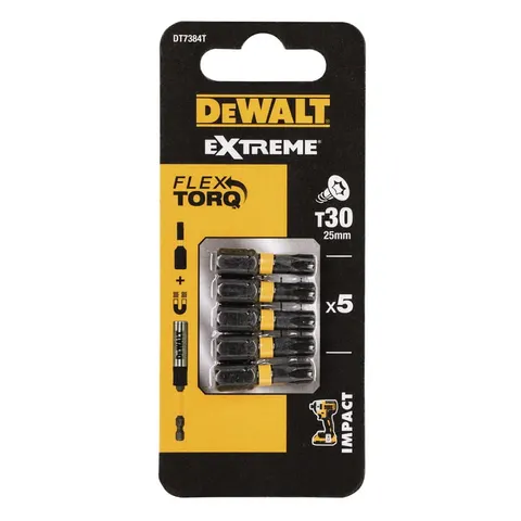 Dewalt DT7384T Końcówki wkrętakowe bity T30 25mm 5szt.