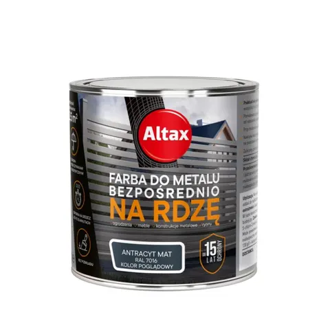 ALTAX Farba do metalu na rdzę 0,25L antracyt mat