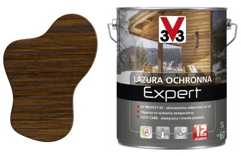V33 Lazura ochronna Expert ciemny orzech 5L