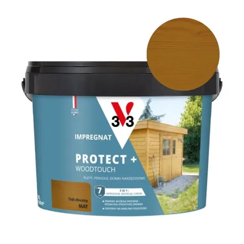V33 Impregnat PROTECT+ dąb złocisty 9L