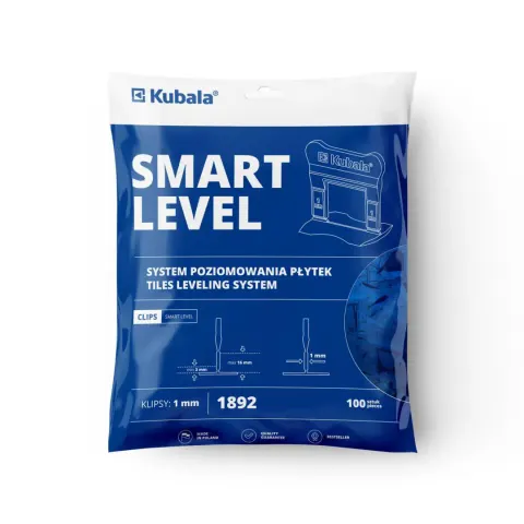 Smart level - Klipsy do poziomowania płytek - 1mm - 100szt - KUBALA