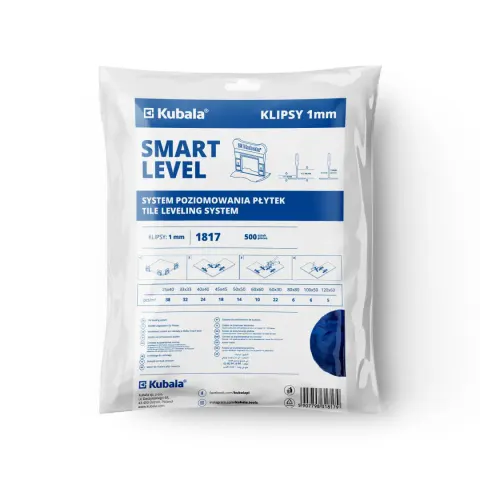Kubala Klipsy poziomujące SMART LEVEL 1 mm - 500 szt.