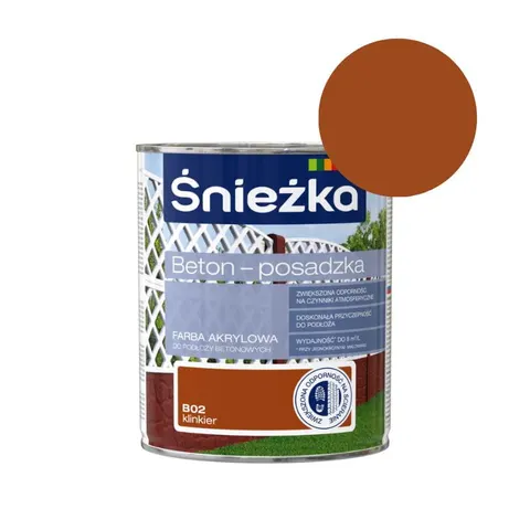 ŚNIEŻKA Farba akrylowa Beton Posadzka klinkier 0,8L
