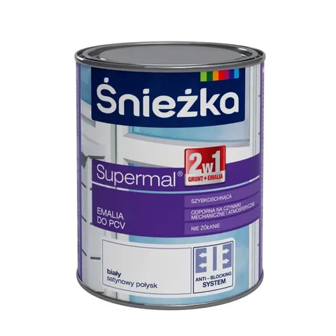ŚNIEŻKA Emalia Supermal do PCV biała 0,75L