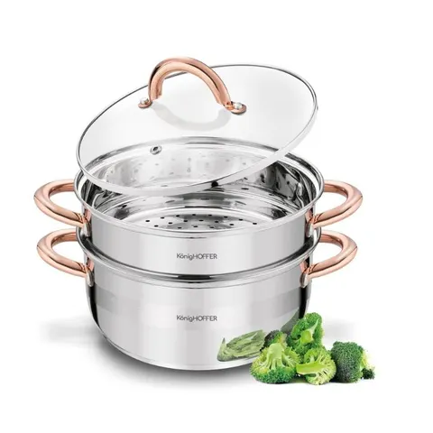 KonigHOFFER Garnek do gotowania na parze Faro Copper 2,9L 3 elementy