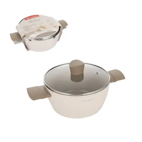 FLORINA Garnek aluminiowy Mokka 24 cm 3,6L