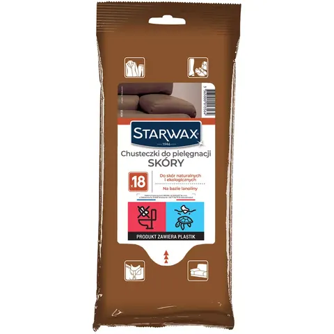 Starwax Chusteczki do Czyszczenia i Pielęgnacji Skóry 18 szt.
