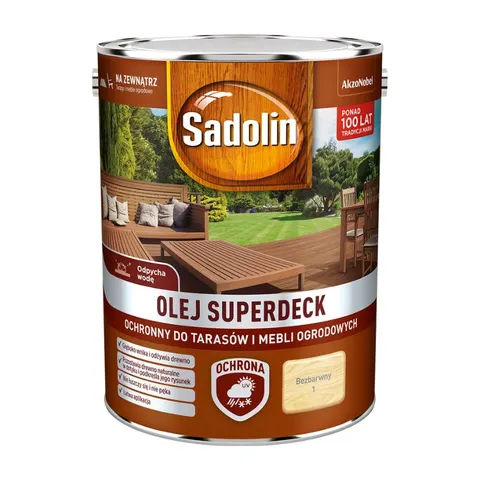 SADOLIN Olej Superdeck do tarasów i mebli bezbarwny 5L