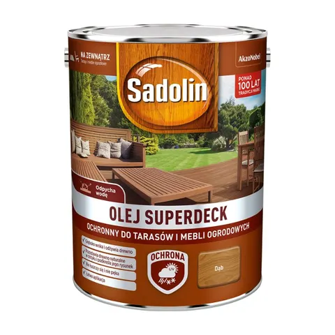 SADOLIN Olej Superdeck do tarasów i mebli dąb 5L