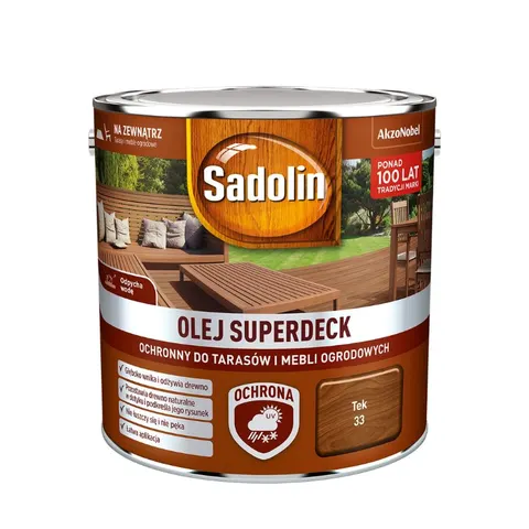 SADOLIN Olej Superdeck do tarasów i mebli tek 2,5L