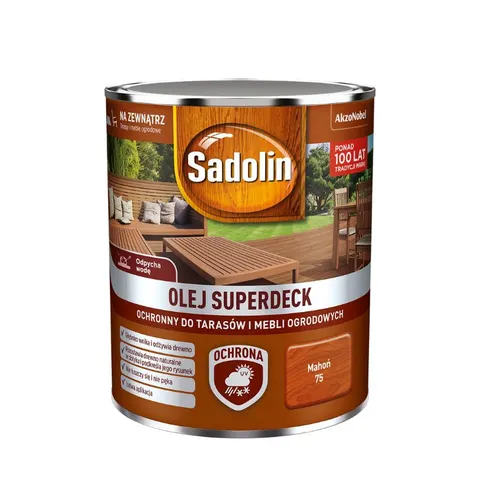 SADOLIN Olej Superdeck do tarasów i mebli mahoń 0,75L