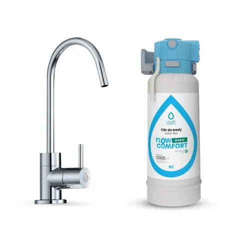 DAFI System filtrujący FLOW COMFORT Basic (DC10) + kran do wody filtrowanej ALTO chrom
