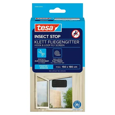 Tesa Moskitiera okienna STANDARD 150 x 180 cm antracyt