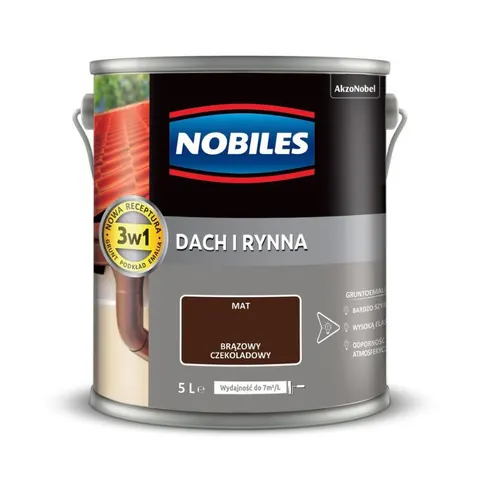 NOBILES Farba Dach i Rynna 5L brązowy czekoladowy